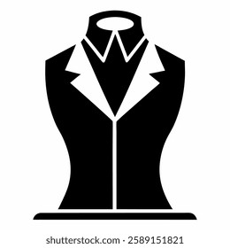 Dress icon, vector, on white background.