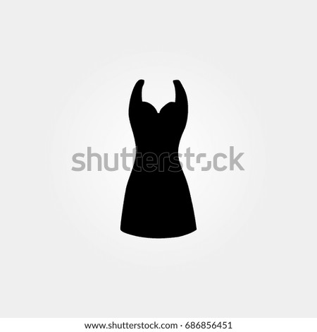 dress icon. vector sign symbol on white background 
