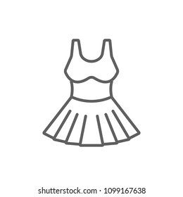 Dress icon vector in trendy flat style isolated on white background