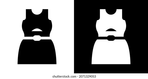 Vestir. Icono en versión blanca y negra.