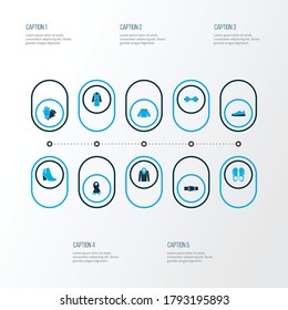 Dress icons colored set with scarf, sandals, bow tie necktie elements. Isolated vector illustration dress icons.
