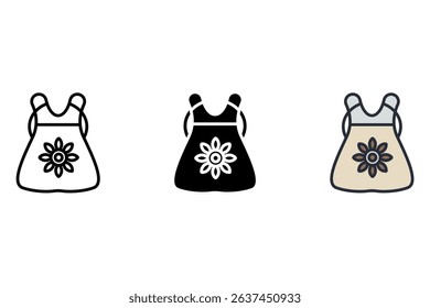 dress icons isolated on White Background. Flat style design