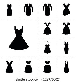 dress icons set