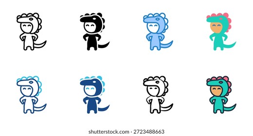 Dress up icons set multiple style collection. Editable stroke 
