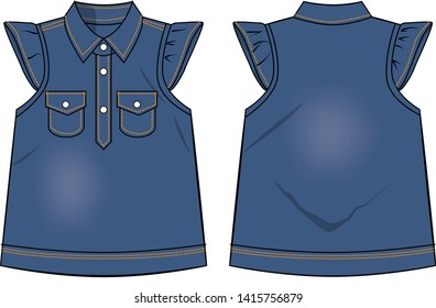 dress jeans for girl vector template