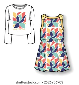 dress and knit design. graphic design, fashion pattern and more