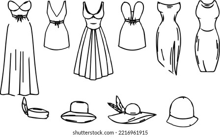 A dress also known as a frock or a gown is a garment traditionally worn by women or girls consisting of a skirt with an attached bodice or a matching bodice giving the effect of a one-piece garment