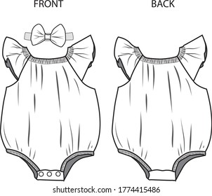 Dress for lady vector template pattern 