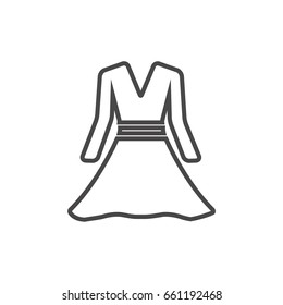 Dress line icon