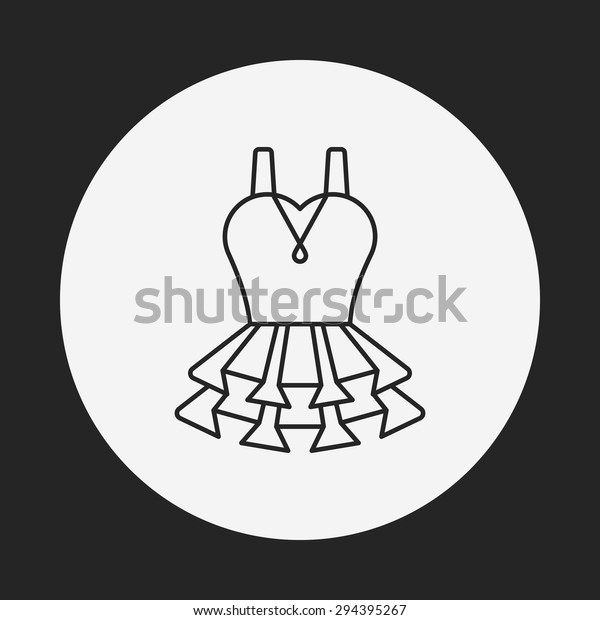 Dress Line Icon Stock Vector Royalty Free 294395267 Shutterstock