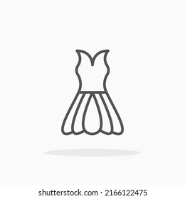 Dress line icon. Editable stroke and pixel perfect. Can be used for digital product, presentation, print design and more.