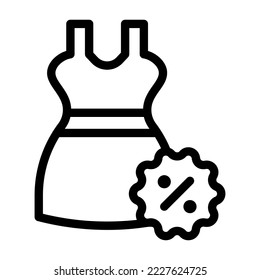 dress line icon illustration vector graphic
