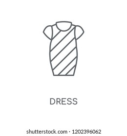 Dress linear icon. Dress concept stroke symbol design. Thin graphic elements vector illustration, outline pattern on a white background, eps 10.