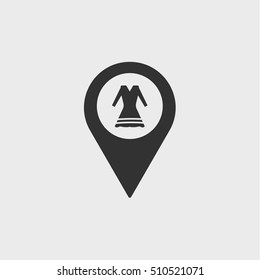  dress location icon,vector design