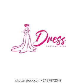 Dress logo design, clothing logo design