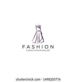 Dress Logo Design Luxury Gown Dress Stock Vector (Royalty Free ...