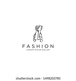 Dress logo design - luxury gown dress