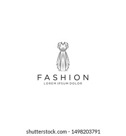 Dress logo design - luxury gown dress