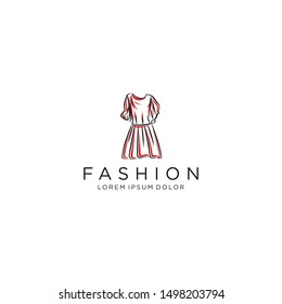 Dress Logo Design Luxury Gown Dress Stock Vector (Royalty Free ...