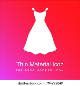 Dress long and black shape red and pink gradient material white icon minimal design