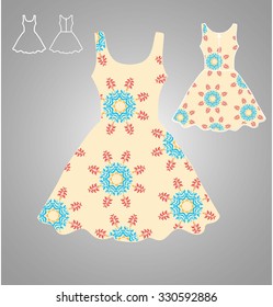 dress made of bright mandala patterns