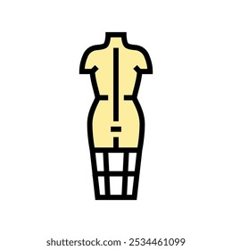 dress mannequin dressmaking fashion color icon vector. dress mannequin dressmaking fashion sign. isolated symbol illustration