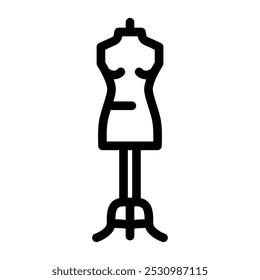 dress mannequin dressmaking fashion line icon vector. dress mannequin dressmaking fashion sign. isolated contour symbol black illustration