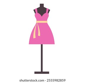 Dress on mannequin isolated concept. Vector graphic design illustration element