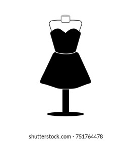 Dress on stand. Vector.