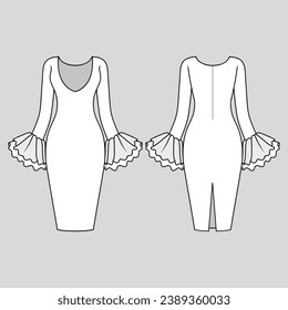 Bride Dress Sketch: Over 8,107 Royalty-Free Licensable Stock Vectors ...