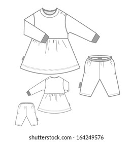 Dress and panties set (vector)
