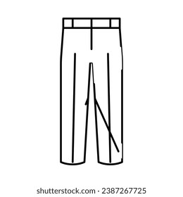 dress pants clothes line icon vector. dress pants clothes sign. isolated contour symbol black illustration