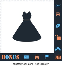 Dress. Perfect icon with bonus simple icons