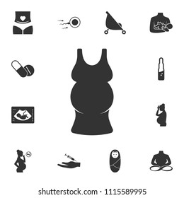 Dress pregnant icon. Simple element illustration. Dress pregnant symbol design from Pregnancy collection set. Can be used for web and mobile on white background