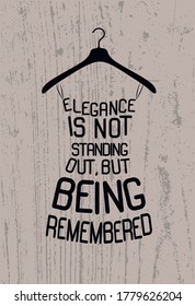 Dress from quote on a wood background. Vector illustration