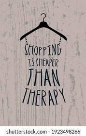Dress from the quotes on the wood background. Vector illustration