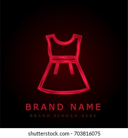 Dress red chromium metallic logo