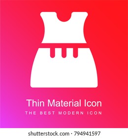 Dress red and pink gradient material white icon minimal design