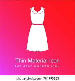 Dress red and pink gradient material white icon minimal design