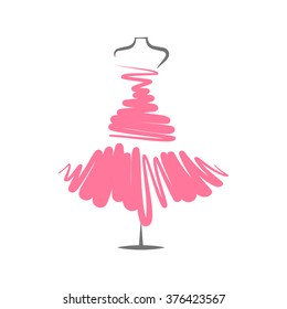  a  dress rose mannequin illustration