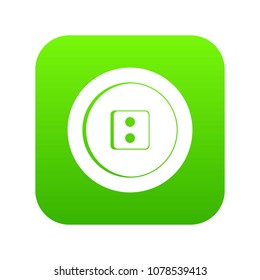 Dress round button icon digital green for any design isolated on white vector illustration