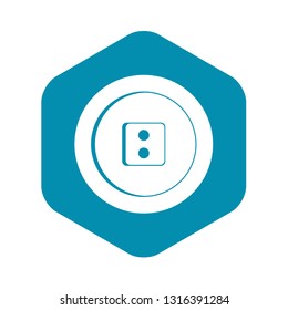 Dress round button icon. Simple illustration of dress round button vector icon for web