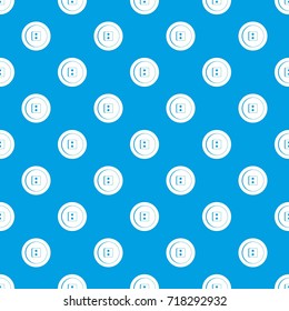 Dress round button pattern repeat seamless in blue color for any design. Vector geometric illustration