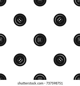 Dress round button pattern repeat seamless in black color for any design. Vector geometric illustration