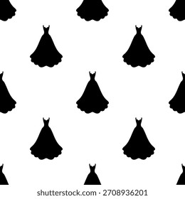 Kleid nahtloses Muster einzeln auf transparentem Hintergrund.