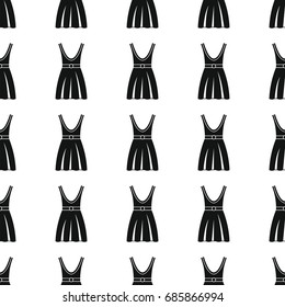 Dress seamless pattern vector illustration background. Black silhouette Dress stylish texture. Repeating Dress seamless pattern background for clothes design