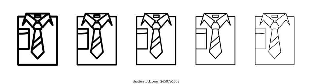 dress shirt icon isolated vector on white background set