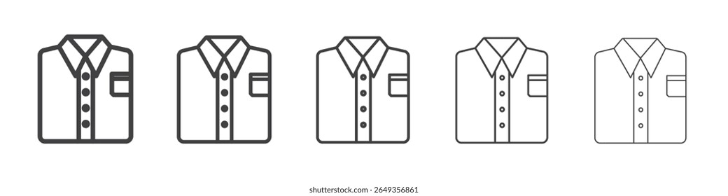 dress shirt icon Line graphics illustration symbol