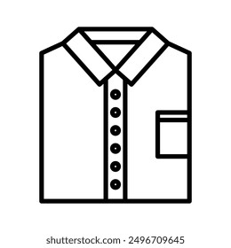 dress shirt icon linear logo mark in black and white