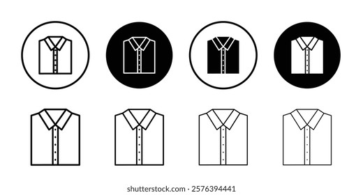 dress shirt icon logo sign set vector outline